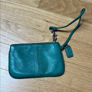 Coach Teal Wristlet